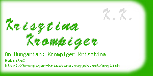 krisztina krompiger business card